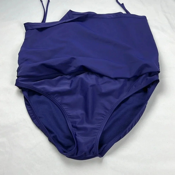 Island Escape New Women’s 12 Ruched Side Tie Skirted Swimsuit Bottom - Picture 8 of 11